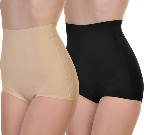 Tobinstyle Women's 6 Pack Microfiber High Cherned Tummy Control Cut Laser Brief in Kuwait