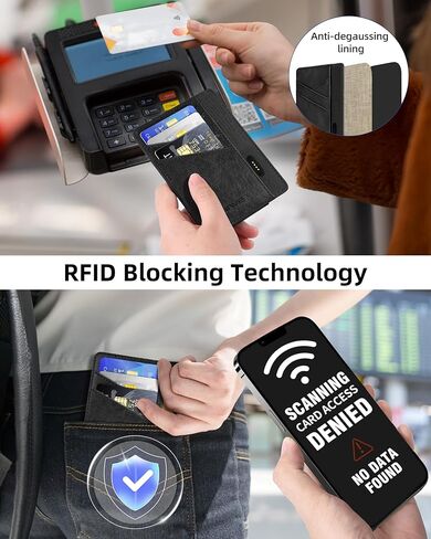 Women Wallet, Works with Apple Find My, Credit Card Holder Slim Wallet, Slim Minimalist Wallet for Women, RFID Wallet Women Front Pocket Small Leather Wallet with Zipper Coin Pocket & ID Window, Blue in Kuwait