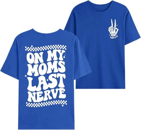 Boys Funny Saying Shirts Graphic Tees Cute Short Sleeve Preppy Clothes Tweens Skeleton Hands Tshirts for Kids Boys in Saudi Arabia