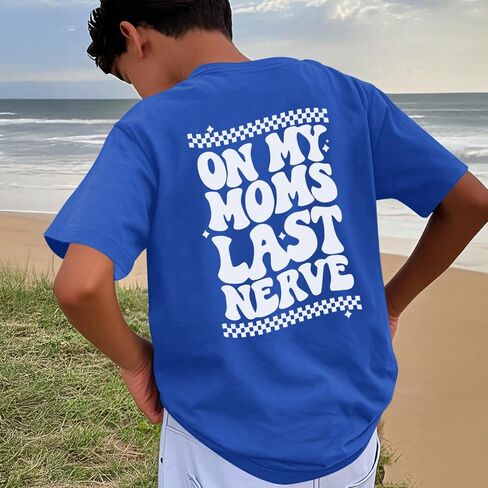 Boys Funny Saying Shirts Graphic Tees Cute Short Sleeve Preppy Clothes Tweens Skeleton Hands Tshirts for Kids Boys in Saudi Arabia