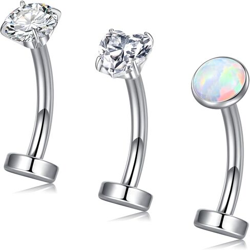VCMART BELLY BUNTY RING BELLY BEYLY حلقات البطن تتدلى خواتم زر البطن الزر الجراحية الفولاذ الفلسفة العائمة حلقات زر البطن للنساء 14G الفضة الذهبية البطن السرة جاذبية المجوهرات in Saudi Arabia