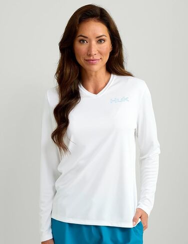 HUK Women's Pursuit Patterned Crew Long Sleeve Shirt in Kuwait