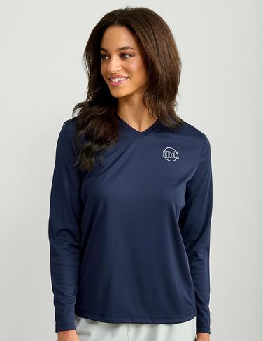 HUK Women's Pursuit Patterned Crew Long Sleeve Shirt in Kuwait