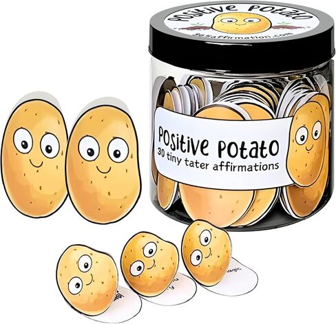 30 Pack Positive Pickles Affirmations, Emotional Support Pickle, Positive Potato, Affirmation Card Jar, 30 Unique Positive Messages, Daily Affirmation Cards (Potato) in Kuwait