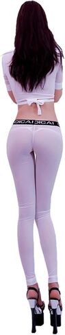 Lesoya Women's Sexy Low Rise Ice Silk Bantyhose انظر من خلال الجوارب الحريرية الحريرية in Kuwait