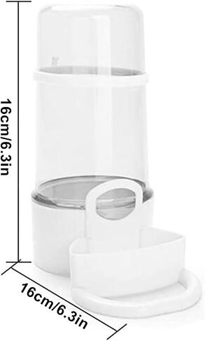 Bird Feeder Bird Water Feeder,2PCS Automatic Bird Water Dispenser for Cage,Bird Water Bottle Drinker Food Seed Dispenser Cage Accessories for Parrots Budgie Lovebirds Parakeet Cockatiel (White 140ml) in Saudi Arabia