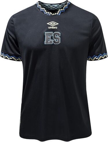القميص الرابع من Umbro El Salvador 2024 - يمثل ثقافتك السلفادورية، شارة ES مطبقة بالحرارة، منتج مرخص رسميًا (الولايات المتحدة، ألفا، كبير، عادي، عادي، أبيض) in Saudi Arabia