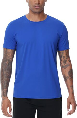 MOHEEN Men's Active Quick Dry Crew Neck T Shirts Athletic Running Gym Workout Short Sleeve Tee Tops in Kuwait