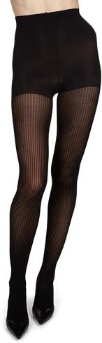 MeMoi Women's Fine Ribbed Opaque Nylon Tights in Saudi Arabia