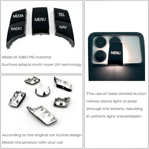 Car Interior Console iDrive Multimedia Control Button Replacement Cover For BMW F chassis 1 2 3 4 5 6 7 Series X1 X3 X4 X5 X6 F20 F22 F30 F32 F34 F10 F02 F25 F26 F15 F16 (6PCS NAV-MEDIA Piano black) in Saudi Arabia