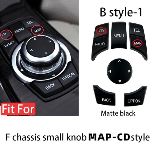 Car Interior Console iDrive Multimedia Control Button Replacement Cover For BMW F chassis 1 2 3 4 5 6 7 Series X1 X3 X4 X5 X6 F20 F22 F30 F32 F34 F10 F02 F25 F26 F15 F16 (6PCS NAV-MEDIA Piano black) in Saudi Arabia