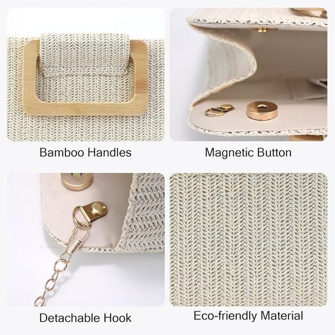 محفظة قطر القش للنساء ، أعلى مقبض المساء حقيبة اليد رافيا كتف الكتف حقيبة الصيف الشاطئ محفظة 2025 in Kuwait