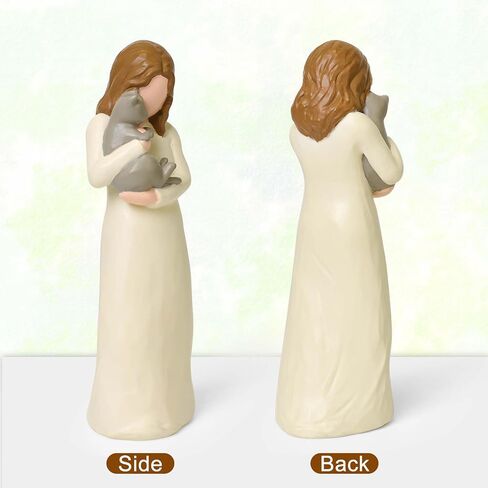 Cat Memorial Gifts, Friendship Guardian Angel Figurines, Orange Cat Statue Pet Loss Sympathy Gift for Cat Mom, Remembrance Cat Gifts for Women Cat Lovers in Saudi Arabia