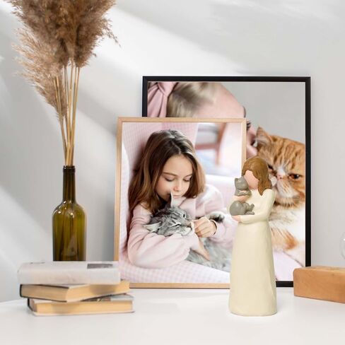 Cat Memorial Gifts, Friendship Guardian Angel Figurines, Orange Cat Statue Pet Loss Sympathy Gift for Cat Mom, Remembrance Cat Gifts for Women Cat Lovers in Saudi Arabia