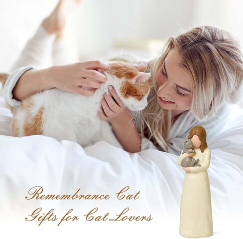 Cat Memorial Gifts, Friendship Guardian Angel Figurines, Orange Cat Statue Pet Loss Sympathy Gift for Cat Mom, Remembrance Cat Gifts for Women Cat Lovers in Saudi Arabia