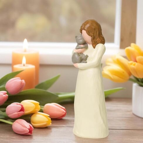 Cat Memorial Gifts, Friendship Guardian Angel Figurines, Orange Cat Statue Pet Loss Sympathy Gift for Cat Mom, Remembrance Cat Gifts for Women Cat Lovers in Saudi Arabia