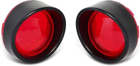 Zytc Red Turn Light Lens Lens Cover Lenses Ring Black Visor Ring for Harley Dyna Street Glide Road King in Kuwait