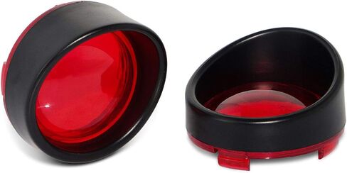 Zytc Red Turn Light Lens Lens Cover Lenses Ring Black Visor Ring for Harley Dyna Street Glide Road King in Kuwait