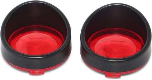 Zytc Red Turn Light Lens Lens Cover Lenses Ring Black Visor Ring for Harley Dyna Street Glide Road King in Kuwait