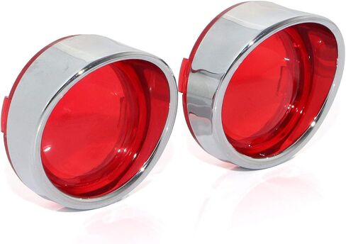 Zytc Red Turn Light Lens Lens Cover Lenses Ring Black Visor Ring for Harley Dyna Street Glide Road King in Kuwait