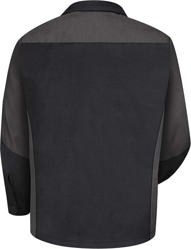 Red Kap Men's Long Sleeve Two-Tone Crew Shirt in Kuwait