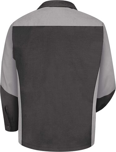 Red Kap Men's Long Sleeve Two-Tone Crew Shirt in Kuwait