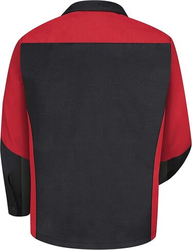 Red Kap Men's Long Sleeve Two-Tone Crew Shirt in Kuwait