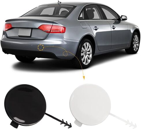 تغطية خطاف القطر الخلفية للسيارة مناسبة لـ Audi A4 B8 2008 2008 2010 2011 2012 (لا يمكن استخدام النماذج الرياضية) غطاء مقطورة القطر 8K0807441 8K0807441AGRU (جانب غير مصقول ، جانب الركاب الأيمن) in Kuwait