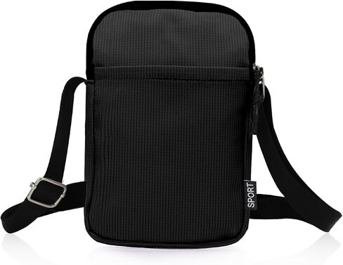 Small Sling Bag for Women Men, Fashion Canvas Crossbody Bag Travel Shoulder Bag Chest Bag with Adjustable Strap (Black) in Saudi Arabia