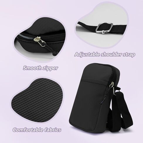 Small Sling Bag for Women Men, Fashion Canvas Crossbody Bag Travel Shoulder Bag Chest Bag with Adjustable Strap (Black) in Saudi Arabia