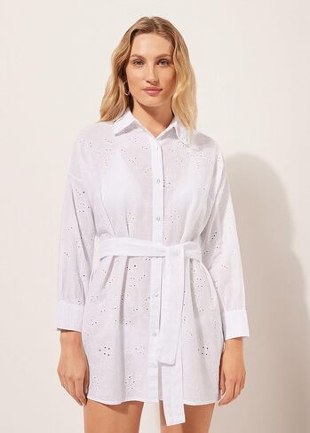 Woman's Long Shirt in Broderie Anglaise in Kuwait