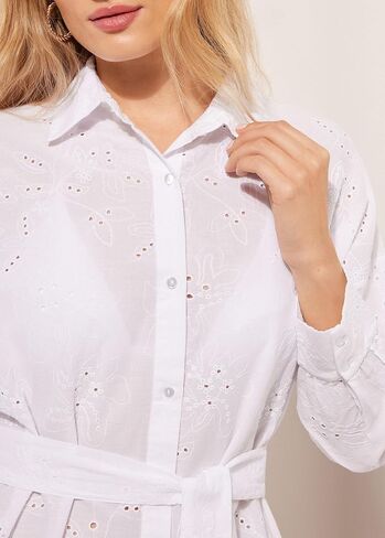 Woman's Long Shirt in Broderie Anglaise in Kuwait