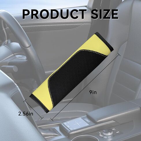 2 Pack Leather Mesh Universal Seatbelt Shoulder Strap Protector,Car Seat Belt Pads Cover, Soft Harness Pad Safety Belt Cover for Comfortable Driving, Car Interior Accessories (Green) in Saudi Arabia