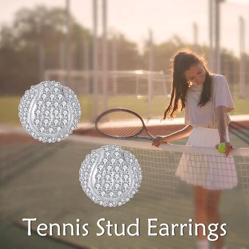Sports Earrings Sterling Silver Sports Stud Earrings Baseball/Football/Golf Earrings Dangling Jewelry Gifts for Women in Saudi Arabia