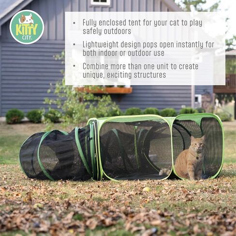 Kitty City Outdoor Catio Mega Kit for Cats, Replacement Parts, and 10' Tunnels in Kuwait