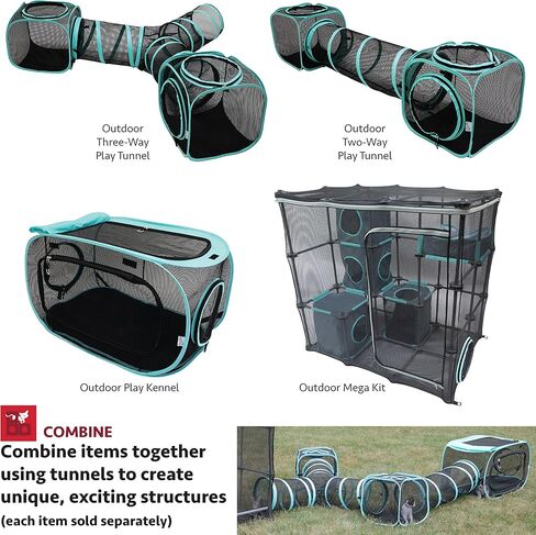 Kitty City Outdoor Catio Mega Kit for Cats, Replacement Parts, and 10' Tunnels in Kuwait
