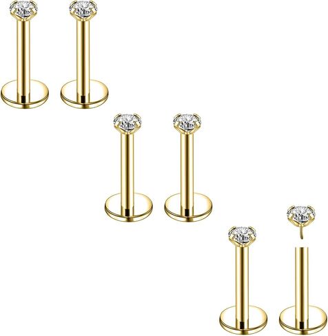 20G 18G 16G 6mm Threadless Push in Nose Stud Rings for Women Men Stainless Steel Nose Studs Nostril Piercing Jewelry CZ Nose Rings Studs1.5MM 2MM 2.5MM 3MM 8Pcs Black Silver 14K Gold Filled in Saudi Arabia