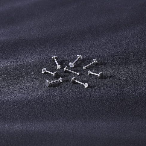 20G 18G 16G 6mm Threadless Push in Nose Stud Rings for Women Men Stainless Steel Nose Studs Nostril Piercing Jewelry CZ Nose Rings Studs1.5MM 2MM 2.5MM 3MM 8Pcs Black Silver 14K Gold Filled in Saudi Arabia