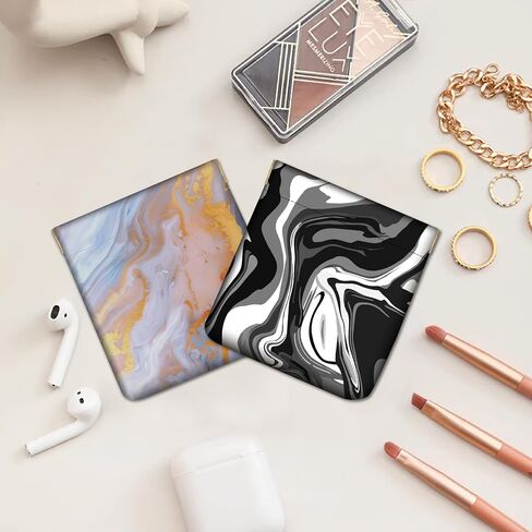 Creatcabin 2pcs Snap Closure Organizer Leather Pu Mini Wallet Coin Prestoreger Pouch Pouch Marble Squeez in Kuwait