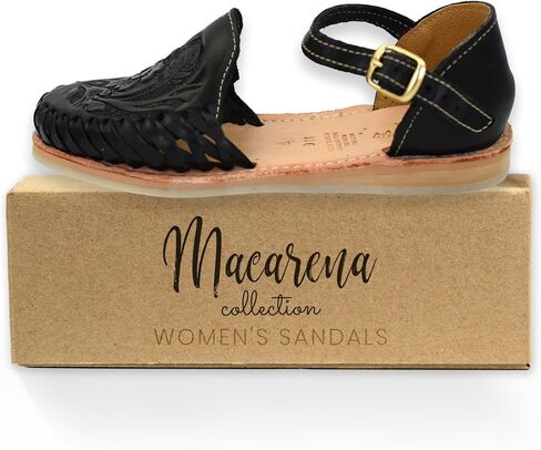 Macarena Collection Womens Shoes Leather Sandals Ankle for Women | Huarache Handmade Mexican Sandals Women | Comfortable & Stylish Womens Sandals 911 in Saudi Arabia