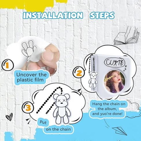 كتاب حامل بطاقات الصور Kpop مقاس 3 بوصات، ألبوم صور صغير Kpop Kpop Photocard Binder، كتاب تجميع بطاقات الصور المجوفة Kpop Photocard المجوف من Love Heart 32 جيبًا، حامل بطاقات صور محمول مع قلادة قلب الحب in Kuwait