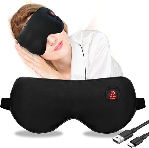 Rechargeable Cordless Heated Eye Mask for Dry Eyes - Adjustable Temperature Portable Eye Warm Compress for Migraines Styes Sinus & Sleep Ideal Gift for Men Women in Saudi Arabia