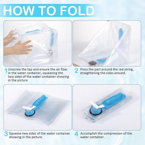 3 Pack Collapsible Water Container with Spigot, 5.3 Gallon Foldable Camping Water Container Portable Camping Water Storage Carrier Jug for Outdoors Hiking Backpack Emergency Kit in Kuwait
