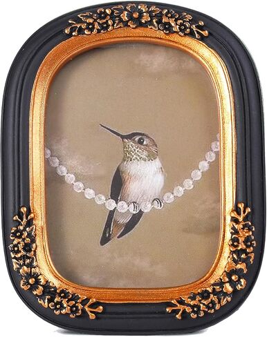 SIKOO 2.5x3.5 Vintage picture frames Small Wallet Size Picture frames Wall Mount and Tabletop Vintage Wall Decor Green and Gold in Saudi Arabia
