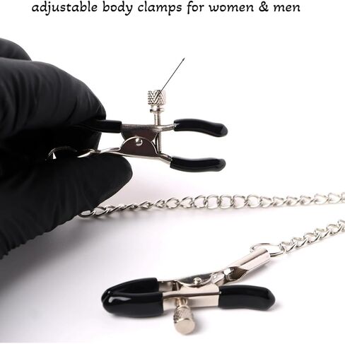 Body Chain Necklace Non Piercing for Adults Couples Stainless Steel Adjustable Pressure Body Clips Necklace Clamp with Chain Non-Piercing Jewelry in Saudi Arabia