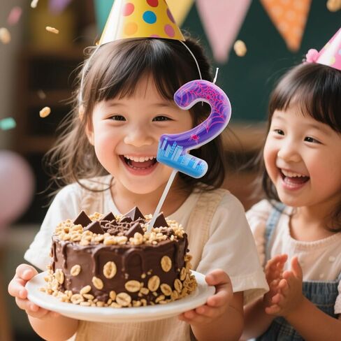 شمعة رقم عيد ميلاد العنكبوت ، كعكة العنكبوت الأرجواني العنكبوت الشمعة رقم شمعة لمستلزمات الحفلات الزخارف ذات الطابع الهالوين (3) in Kuwait