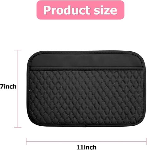 Car Seat Side Pocket Organizer, Leather Vehicle Door Window Console Storage Bag, Auto Seat Gap Filler for Phone Sunglasses Wallets Holder Tray Pouch, Universal for Most Cars (Black) in Saudi Arabia