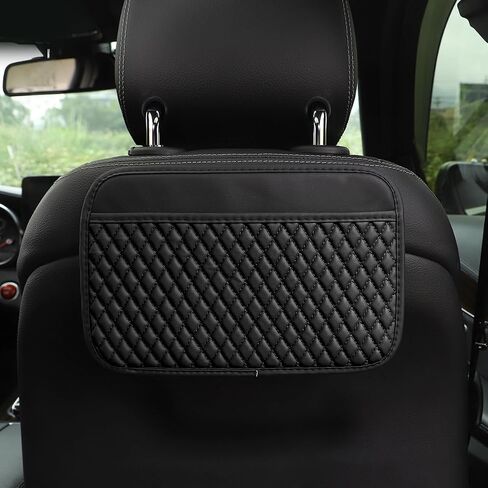 Car Seat Side Pocket Organizer, Leather Vehicle Door Window Console Storage Bag, Auto Seat Gap Filler for Phone Sunglasses Wallets Holder Tray Pouch, Universal for Most Cars (Black) in Saudi Arabia