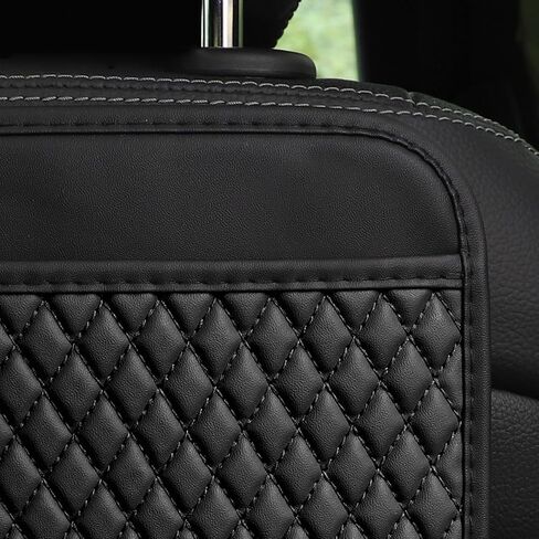 Car Seat Side Pocket Organizer, Leather Vehicle Door Window Console Storage Bag, Auto Seat Gap Filler for Phone Sunglasses Wallets Holder Tray Pouch, Universal for Most Cars (Black) in Saudi Arabia