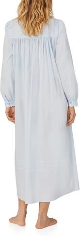 Eileen West Queen Anne's Lace Cotton Heirloom Dream Long Sleeve Lightgown مع جيوب ، أصفاد مشذبة ، طولها 50 بوصة in Kuwait